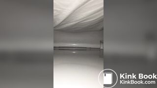 Girl has a big poop on restaurant spycam