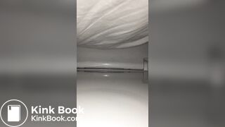 Girl has a big poop on restaurant spycam