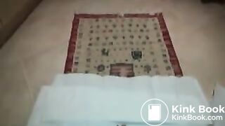 Black girl doggy shitting long turds