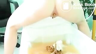 Female Solo Scat Enema Poop