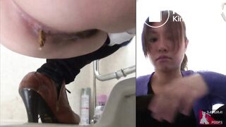 Super rare video of an 18 years old Japanese girl pooping