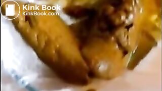 Pooping on a plate - video 3