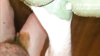 Wife gets partnerpoop stuffed inside birthcanal & orgasms out of disgust