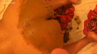 Innocent ass play from couple turns into shitty mess