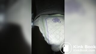 Black girl pooping Luvs Diaper No. 2