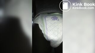 Black girl pooping Luvs Diaper No. 2