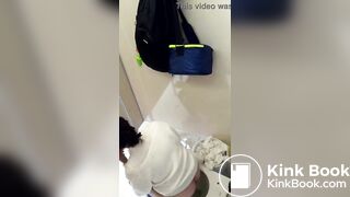 Spy girls pooping with Phone