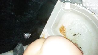 Russian girl cleaning her bowels