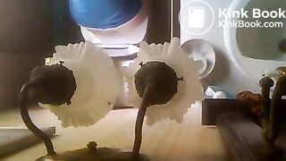 Overhead spycam pooping at home