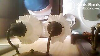 Overhead spycam pooping at home