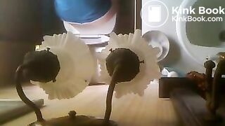 Overhead spycam pooping at home