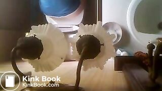 Overhead spycam pooping at home