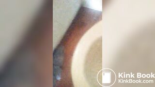 Ebony on toliet scat ass