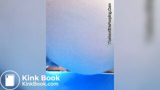 British Girl Long Poo Over Bucket