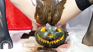 filled scat own pussy smearing