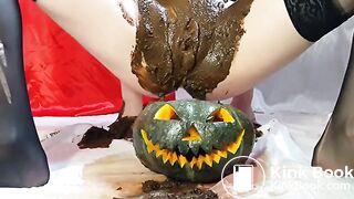 filled scat own pussy smearing