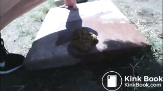 beautiful blonde shitting