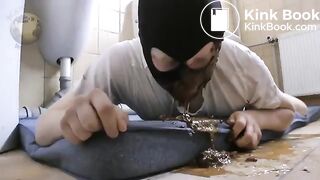Slave wakes up with pile of shit on his face
