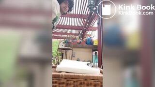 Guy With Hairy Ass Takes a Creamy Shit Outside