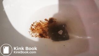 A bit messy shit in a pastic pantyhose