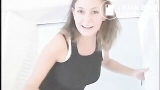 Pretty blonde girl shitting and pissing comp