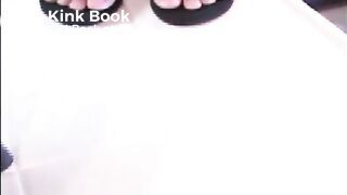 Pretty blonde girl shitting and pissing comp