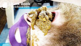 Mistress shits in slave mouth for Valentine's day