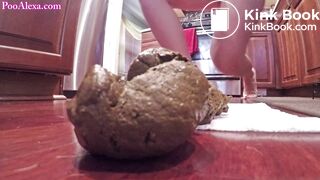 pregnant girl takes a massive shit