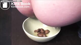 Two teens poop on tableware