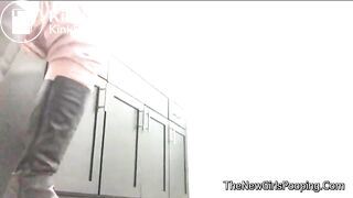 ... STINKING UP HER FRIEND BATHROOM