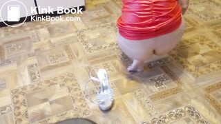 Masked slut shits for us