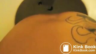 Sexy tanned chick toilet poop - video 4