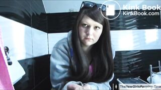 girl pooping on a toilet - video 12