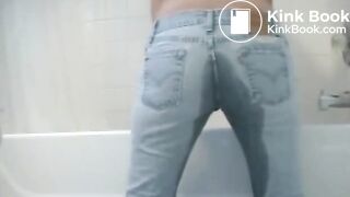 Girl Shits Enema in Her Jeans