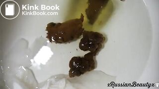 Sexy girl poops on toilet - video 9