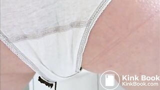 teen poops in white panties