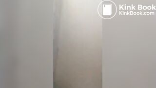 Lovely teen in glasses doing scat again