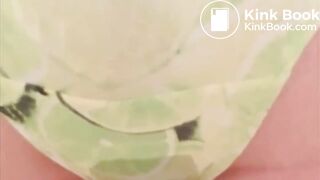 Teen girl Green panty poop