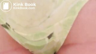 Teen girl Green panty poop