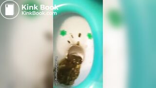 Girl on the toilet pooping - video 4