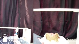 3 Girls Violently Shitting Into Slaves Mouth