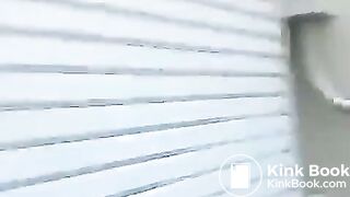 Japanese girl pooping outdoor