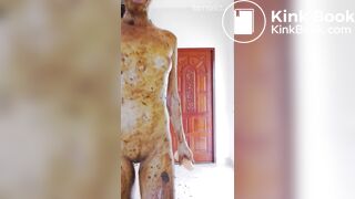 Full body shit smearing