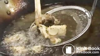 Jap girl cooks and eats poop