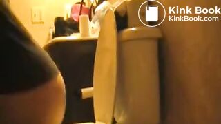 more toilet farts and pooping from gassy lady