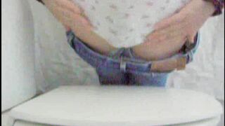 Panty poop in Jeans