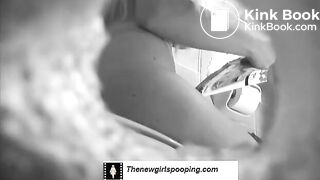 Voyer of a sexy girl pooping on toilet