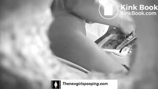 Voyer of a sexy girl pooping on toilet