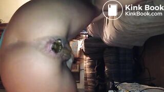 teen pee and poop coseup