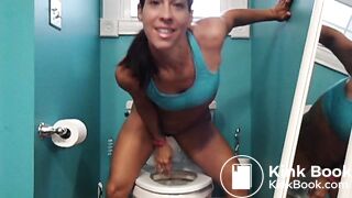 Same fit woman makes another wet poo